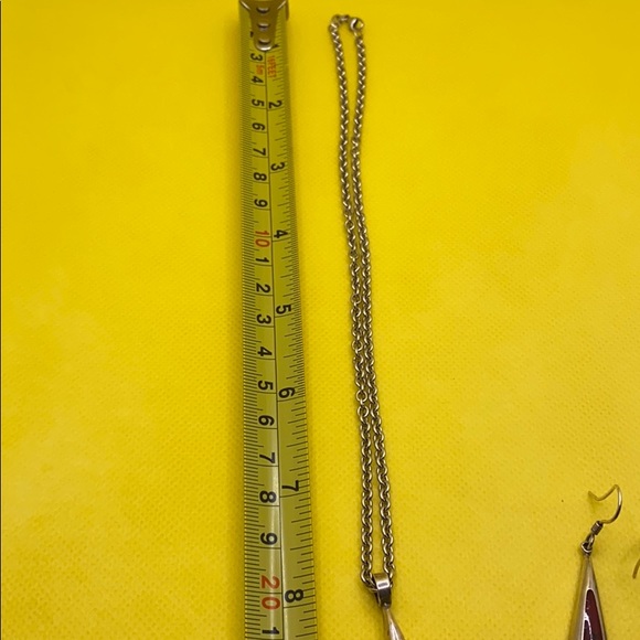 Vintage Sterling silver erring and Necklace - Picture 9 of 9